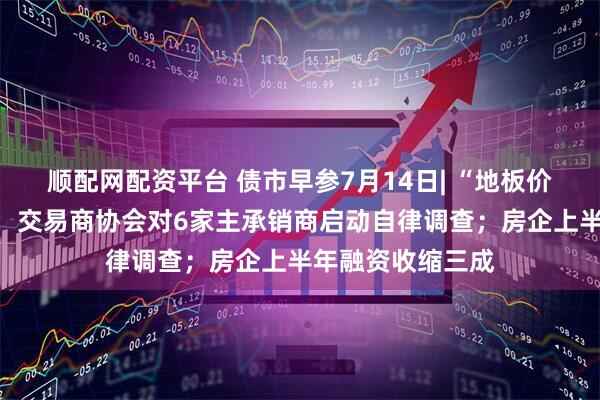 顺配网配资平台 债市早参7月14日| “地板价”债券承销又来，交易商协会对6家主承销商启动自律调查；房企上半年融资收缩三成